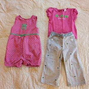 Toddler Gymboree Spring Cottagecore Animals Outfit Bundle